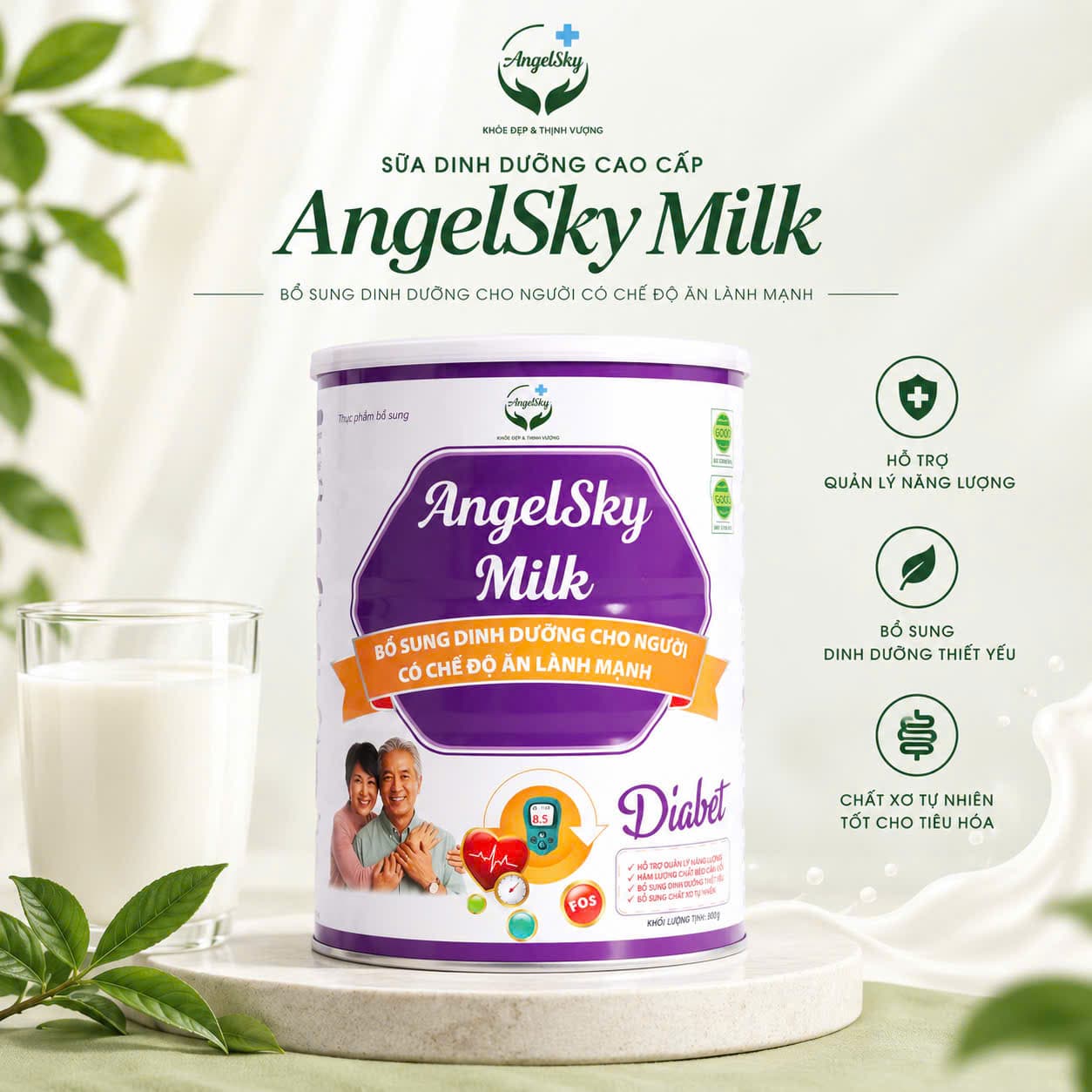 SỮA NON ANGELSKY MILK DIABET - ĂN KIÊNG 900GR